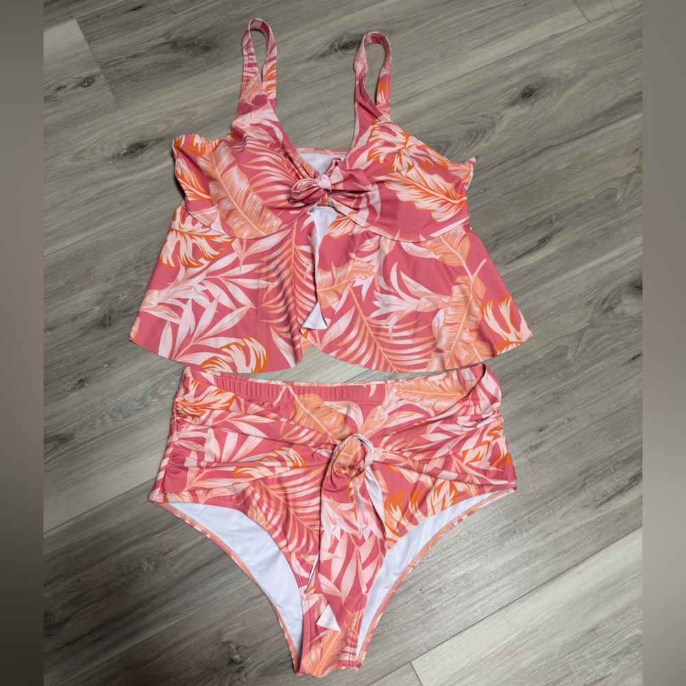 Tropical Pink and Orange 2 PC